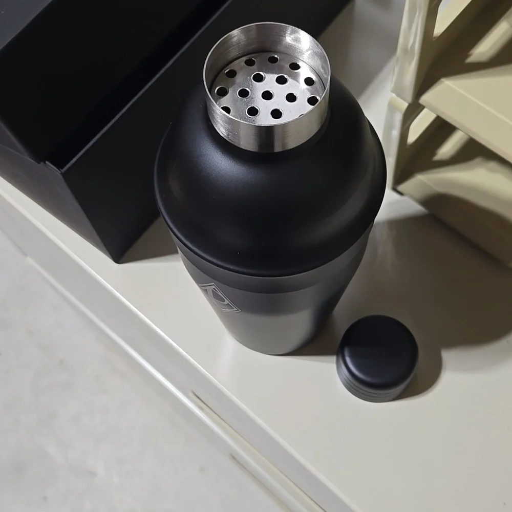 Ralph Lauren cocktail martini shaker NEW in box black monogram